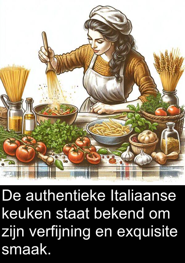 keuken: De authentieke Italiaanse keuken staat bekend om zijn verfijning en exquisite smaak.