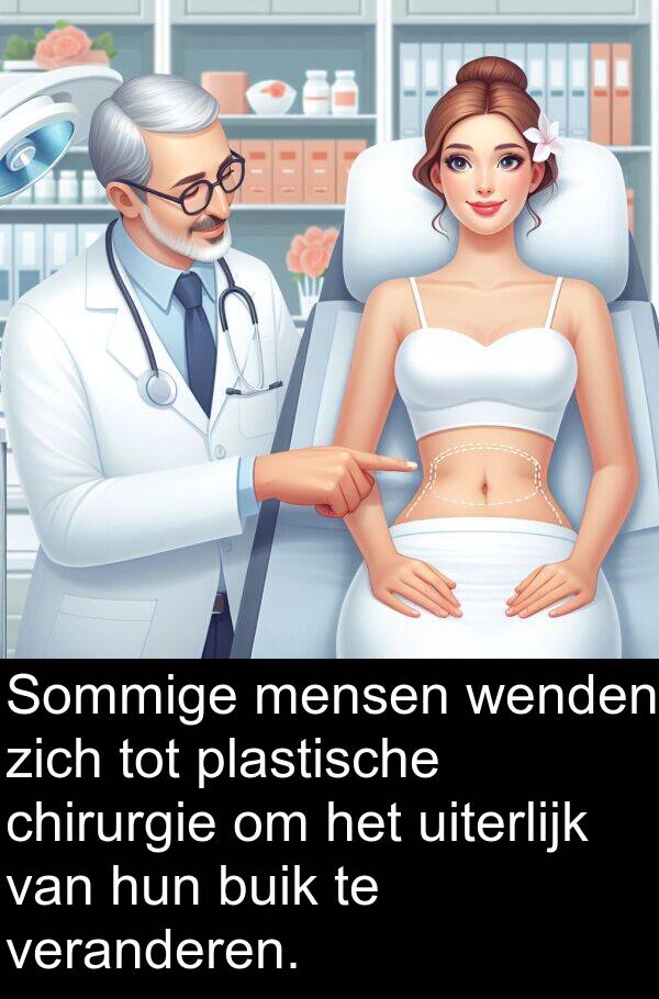 wenden: Sommige mensen wenden zich tot plastische chirurgie om het uiterlijk van hun buik te veranderen.