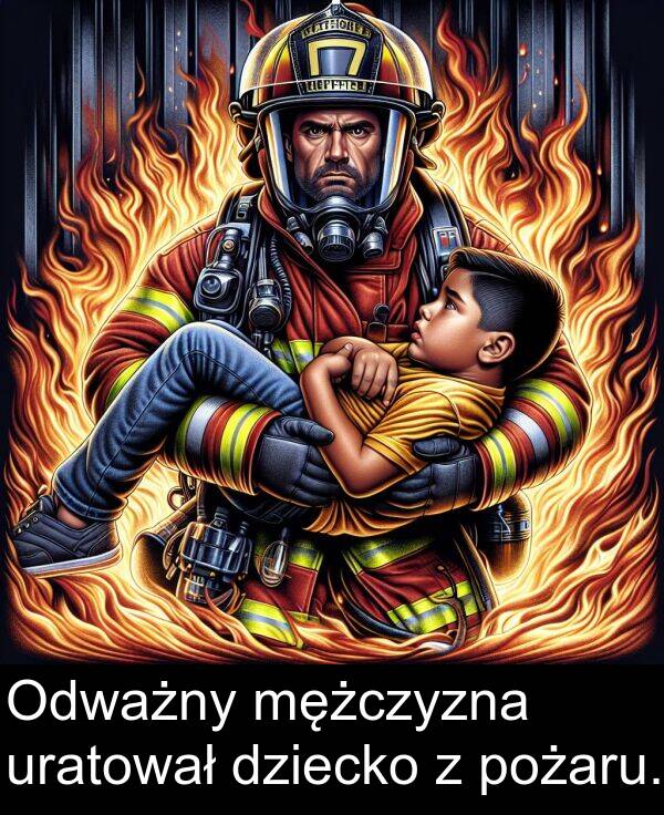 dziecko: Odważny mężczyzna uratował dziecko z pożaru.