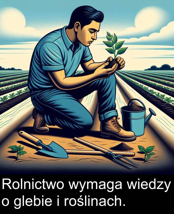 glebie: Rolnictwo wymaga wiedzy o glebie i roślinach.