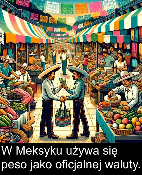 peso: W Meksyku używa się peso jako oficjalnej waluty.