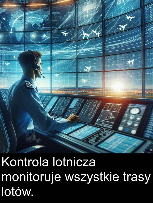 trasy: Kontrola lotnicza monitoruje wszystkie trasy lotów.