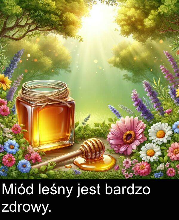 jest: Miód leśny jest bardzo zdrowy.