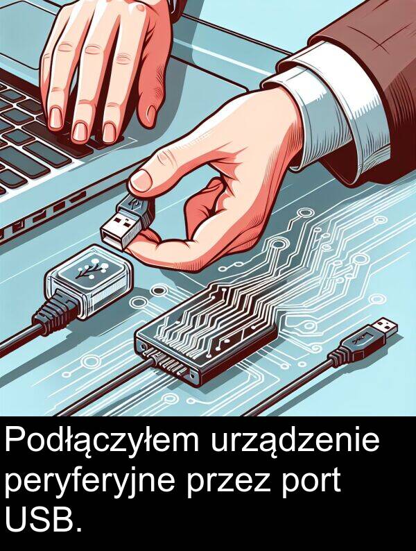 port: Podłączyłem urządzenie peryferyjne przez port USB.