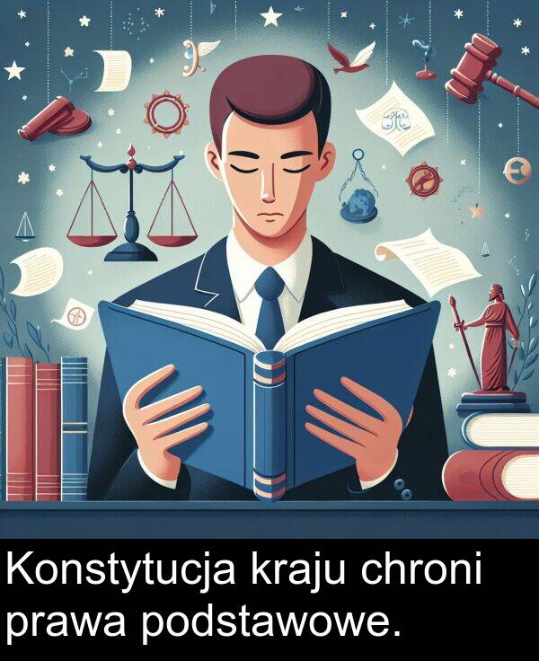 chroni: Konstytucja kraju chroni prawa podstawowe.