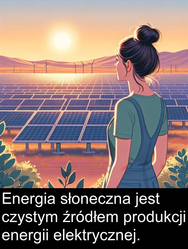 elektrycznej: Energia słoneczna jest czystym źródłem produkcji energii elektrycznej.