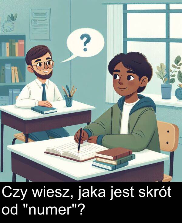 jaka: Czy wiesz, jaka jest skrót od "numer"?