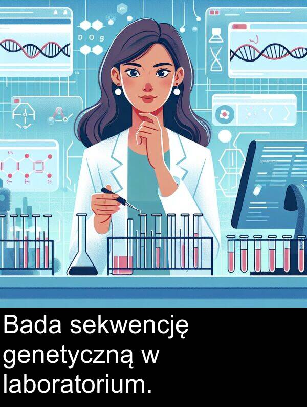 laboratorium: Bada sekwencję genetyczną w laboratorium.