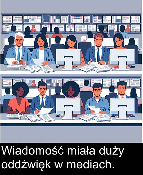 mediach: Wiadomość miała duży oddźwięk w mediach.