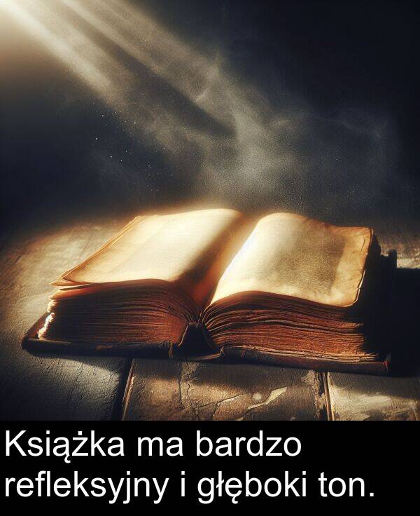 głęboki: Książka ma bardzo refleksyjny i głęboki ton.