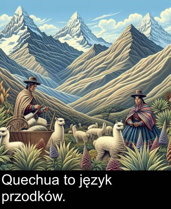 język: Quechua to język przodków.