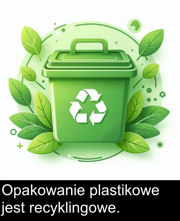 plastikowe: Opakowanie plastikowe jest recyklingowe.