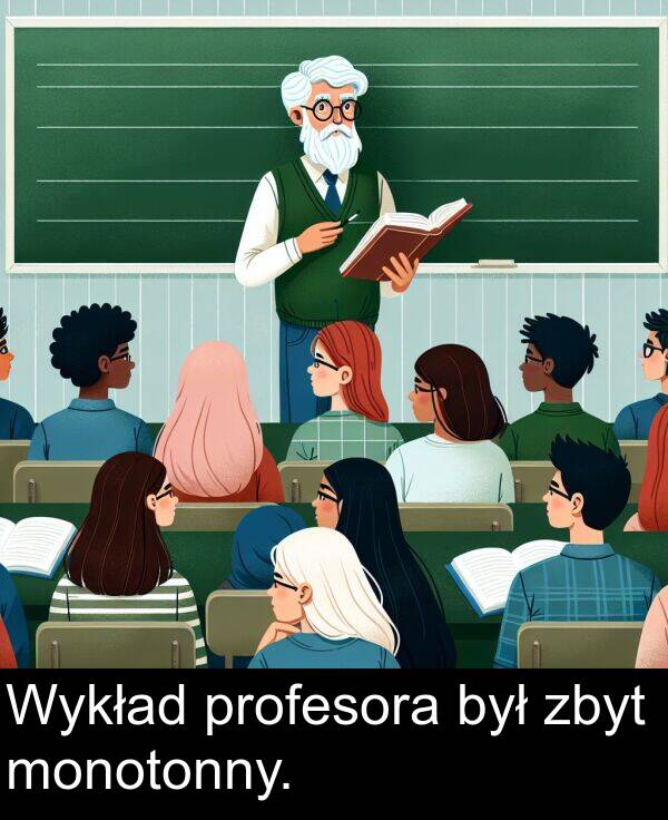 zbyt: Wykład profesora był zbyt monotonny.