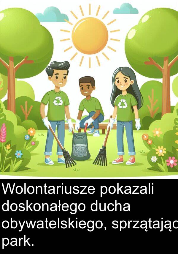 park: Wolontariusze pokazali doskonałego ducha obywatelskiego, sprzątając park.