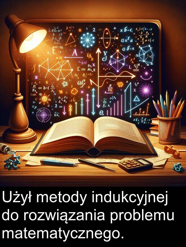 metody: Użył metody indukcyjnej do rozwiązania problemu matematycznego.