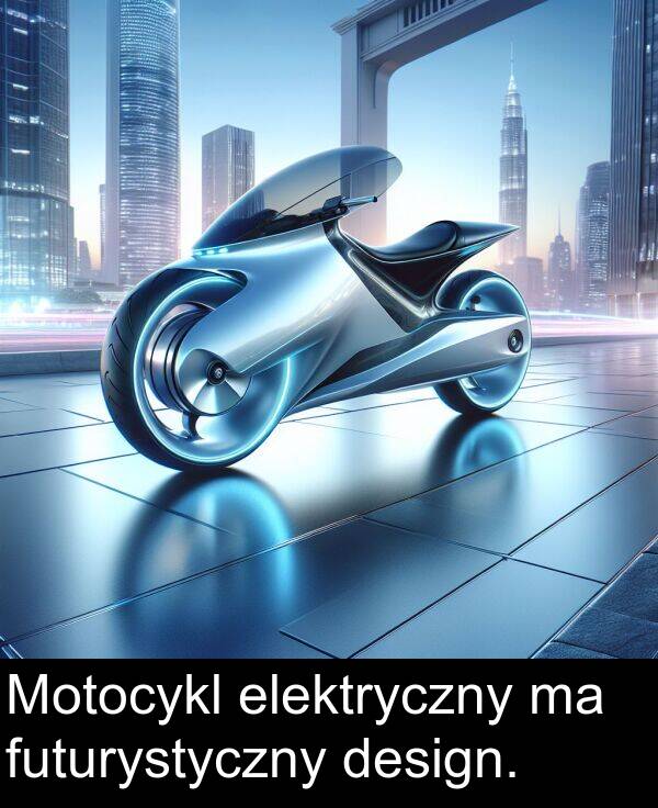 elektryczny: Motocykl elektryczny ma futurystyczny design.