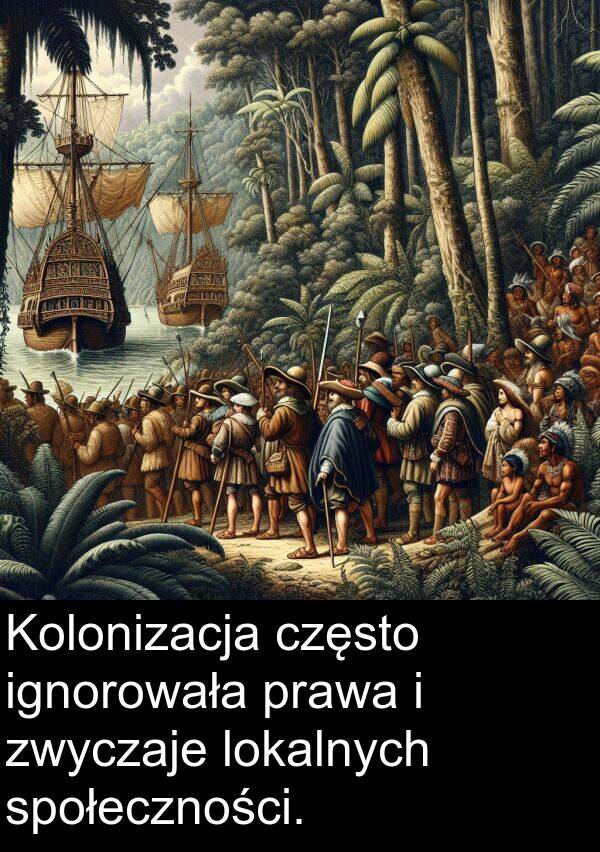 lokalnych: Kolonizacja często ignorowała prawa i zwyczaje lokalnych społeczności.