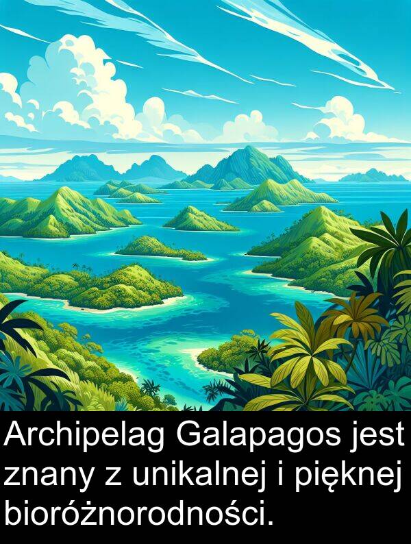 bioróżnorodności: Archipelag Galapagos jest znany z unikalnej i pięknej bioróżnorodności.