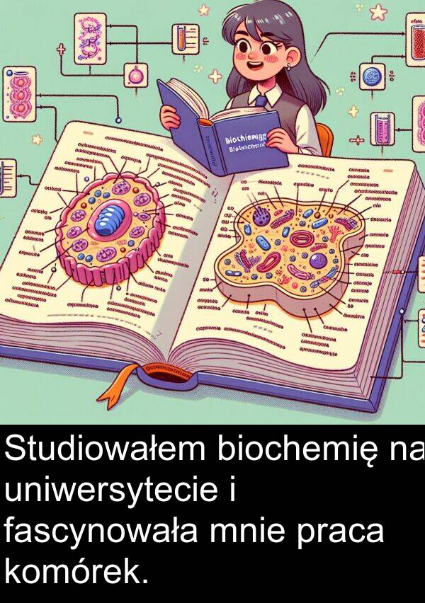 uniwersytecie: Studiowałem biochemię na uniwersytecie i fascynowała mnie praca komórek.