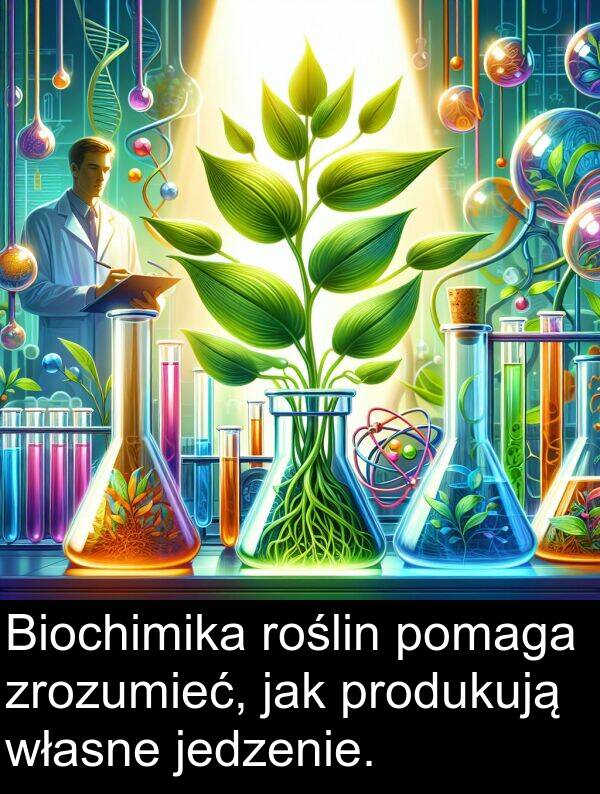 jak: Biochimika roślin pomaga zrozumieć, jak produkują własne jedzenie.