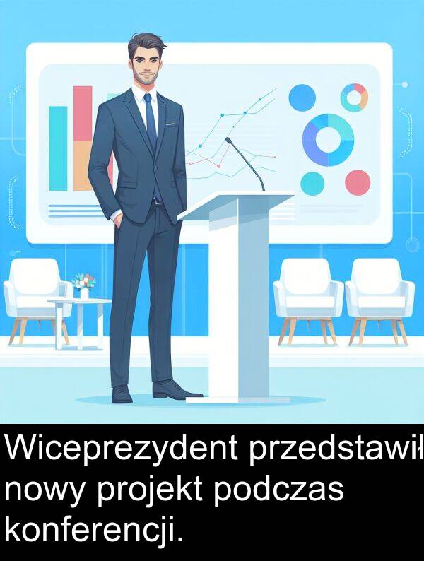 nowy: Wiceprezydent przedstawił nowy projekt podczas konferencji.