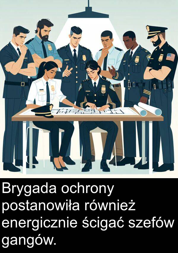 ochrony: Brygada ochrony postanowiła również energicznie ścigać szefów gangów.