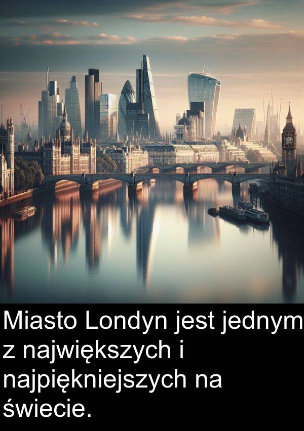 jednym: Miasto Londyn jest jednym z największych i najpiękniejszych na świecie.