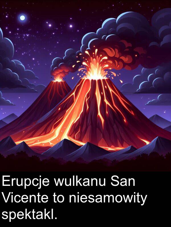 spektakl: Erupcje wulkanu San Vicente to niesamowity spektakl.