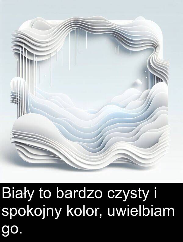 go: Biały to bardzo czysty i spokojny kolor, uwielbiam go.