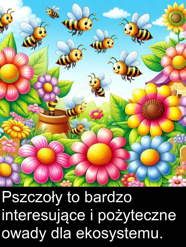 ekosystemu: Pszczoły to bardzo interesujące i pożyteczne owady dla ekosystemu.