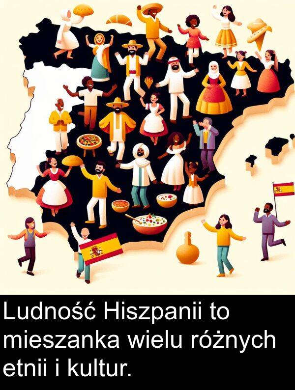 kultur: Ludność Hiszpanii to mieszanka wielu różnych etnii i kultur.