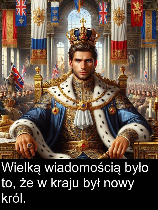 to: Wielką wiadomością było to, że w kraju był nowy król.