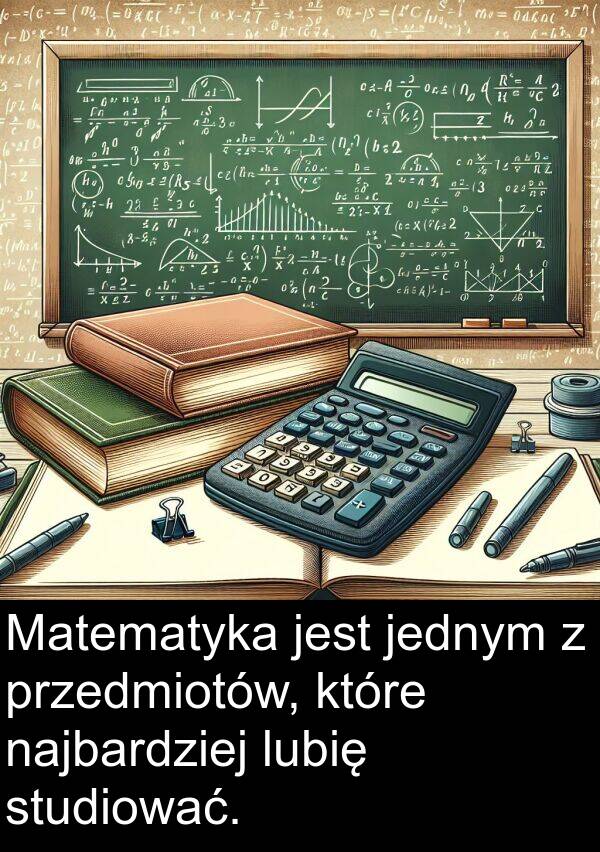 jednym: Matematyka jest jednym z przedmiotów, które najbardziej lubię studiować.