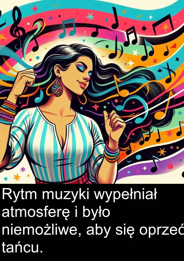 tańcu: Rytm muzyki wypełniał atmosferę i było niemożliwe, aby się oprzeć tańcu.