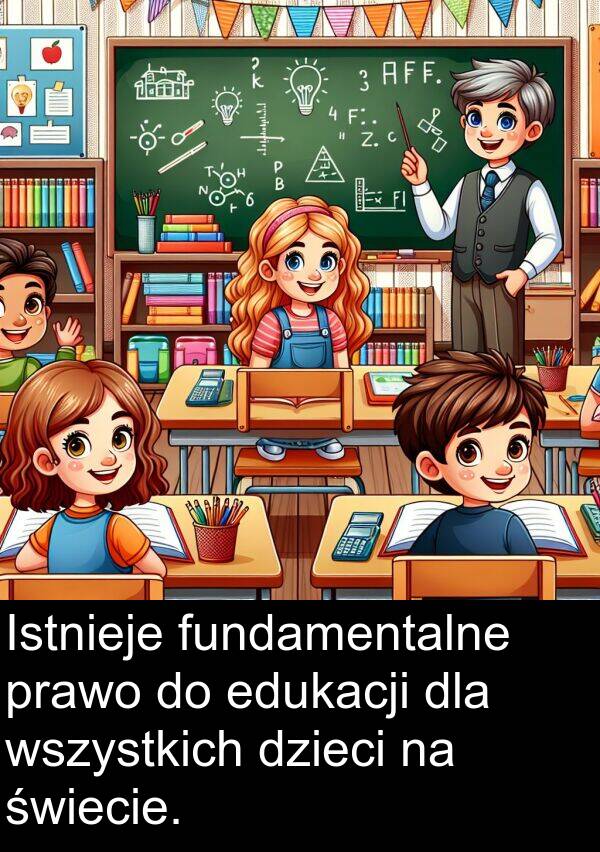 edukacji: Istnieje fundamentalne prawo do edukacji dla wszystkich dzieci na świecie.