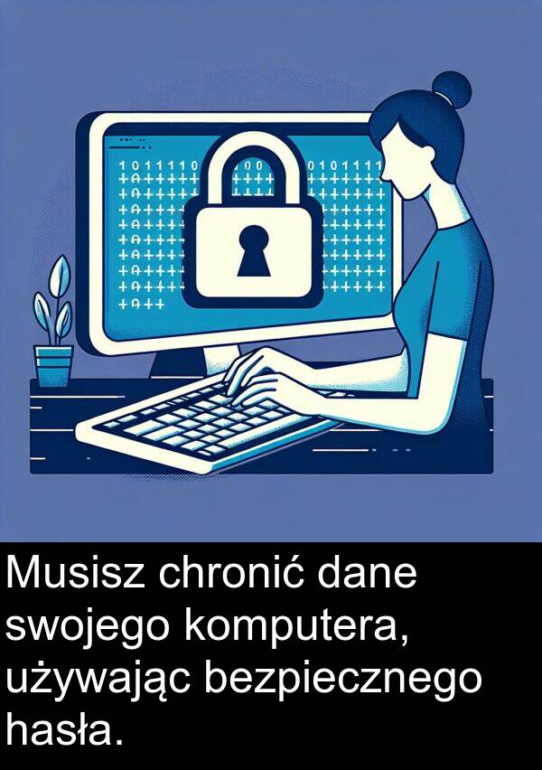 dane: Musisz chronić dane swojego komputera, używając bezpiecznego hasła.