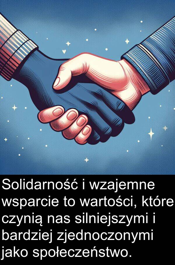 jako: Solidarność i wzajemne wsparcie to wartości, które czynią nas silniejszymi i bardziej zjednoczonymi jako społeczeństwo.