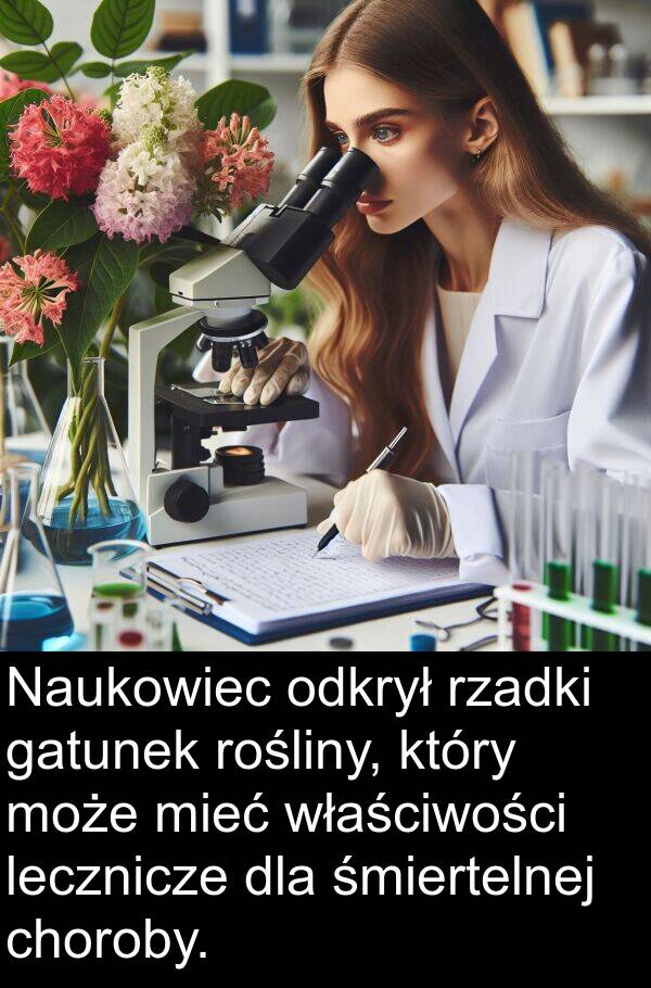 choroby: Naukowiec odkrył rzadki gatunek rośliny, który może mieć właściwości lecznicze dla śmiertelnej choroby.