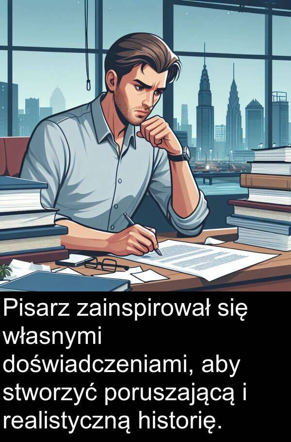 doświadczeniami: Pisarz zainspirował się własnymi doświadczeniami, aby stworzyć poruszającą i realistyczną historię.