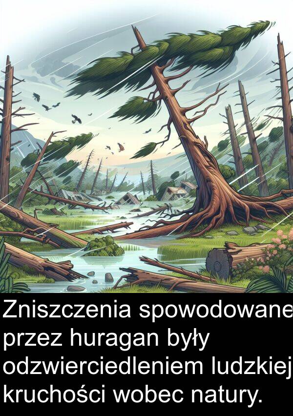 ludzkiej: Zniszczenia spowodowane przez huragan były odzwierciedleniem ludzkiej kruchości wobec natury.