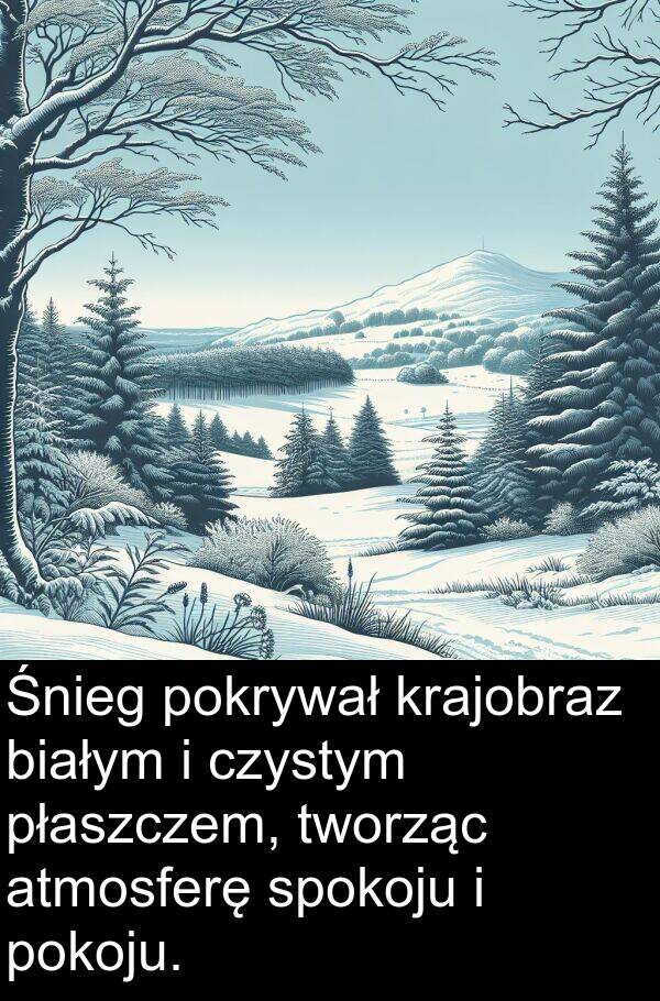 białym: Śnieg pokrywał krajobraz białym i czystym płaszczem, tworząc atmosferę spokoju i pokoju.