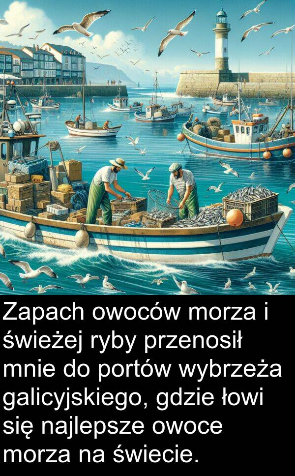 gdzie: Zapach owoców morza i świeżej ryby przenosił mnie do portów wybrzeża galicyjskiego, gdzie łowi się najlepsze owoce morza na świecie.