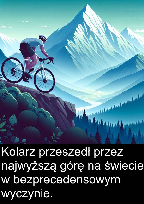 bezprecedensowym: Kolarz przeszedł przez najwyższą górę na świecie w bezprecedensowym wyczynie.