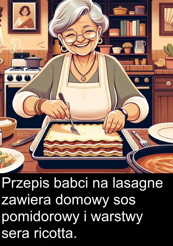 sera: Przepis babci na lasagne zawiera domowy sos pomidorowy i warstwy sera ricotta.