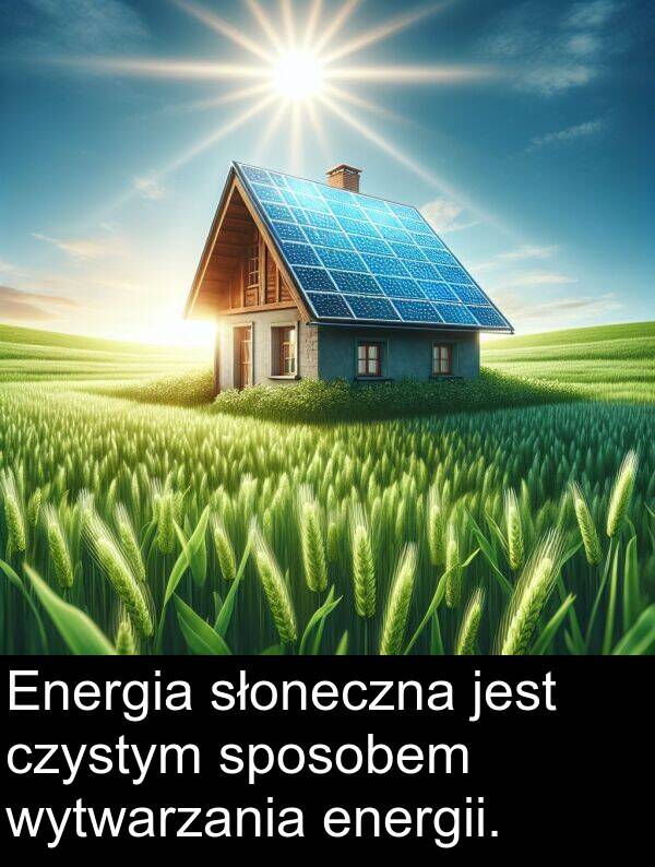 energii: Energia słoneczna jest czystym sposobem wytwarzania energii.