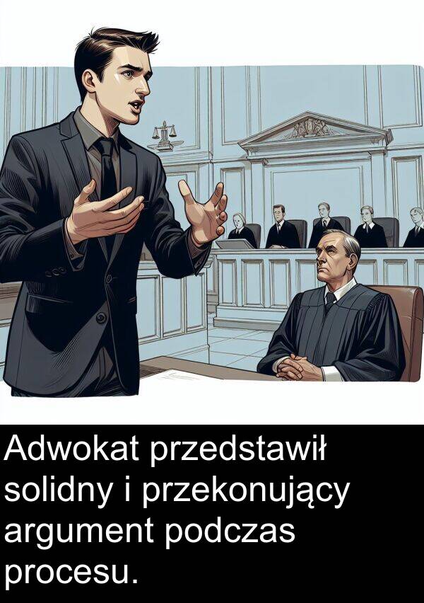 argument: Adwokat przedstawił solidny i przekonujący argument podczas procesu.