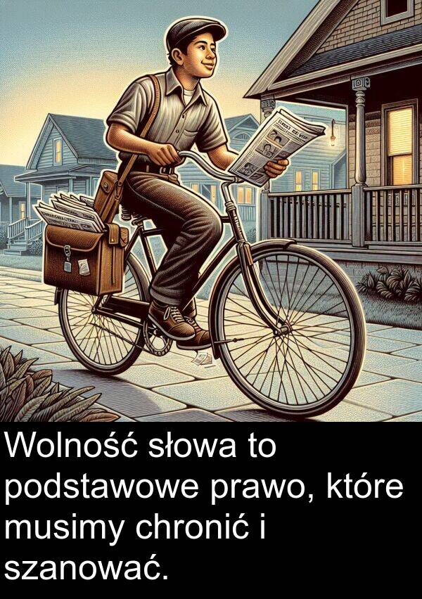 chronić: Wolność słowa to podstawowe prawo, które musimy chronić i szanować.