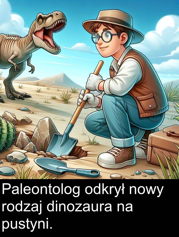 nowy: Paleontolog odkrył nowy rodzaj dinozaura na pustyni.