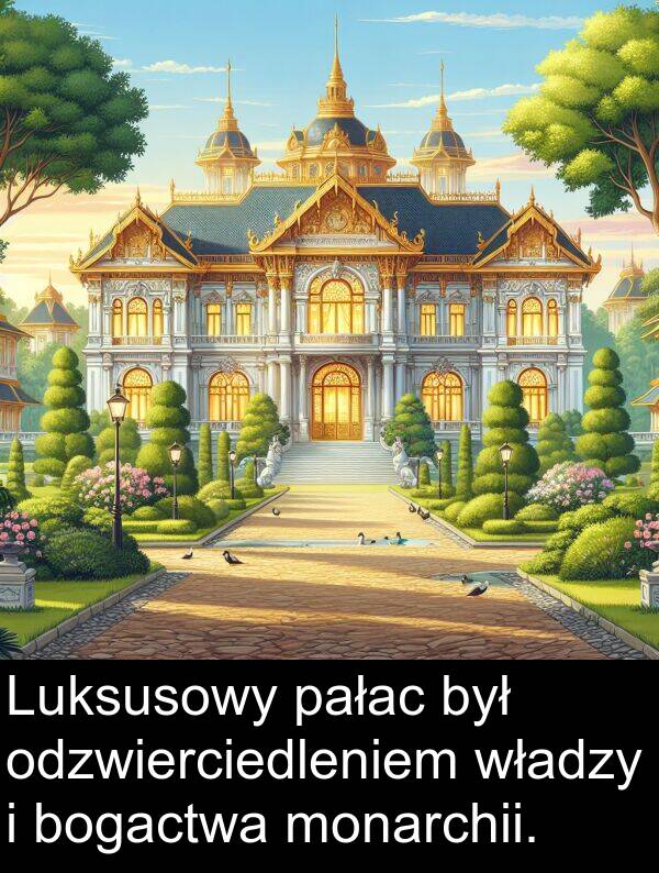 monarchii: Luksusowy pałac był odzwierciedleniem władzy i bogactwa monarchii.