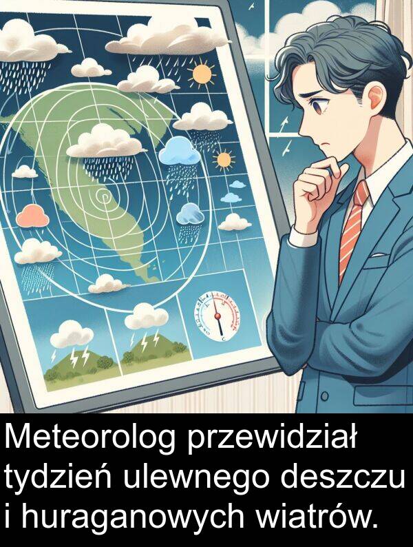 deszczu: Meteorolog przewidział tydzień ulewnego deszczu i huraganowych wiatrów.